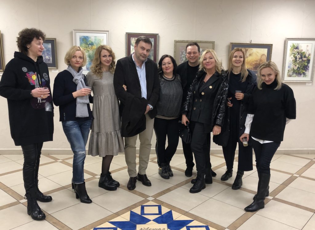 Classmates at my exhibition - meeting 30 years later